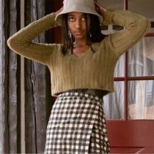 Urban Outfitters Crop Olive Top